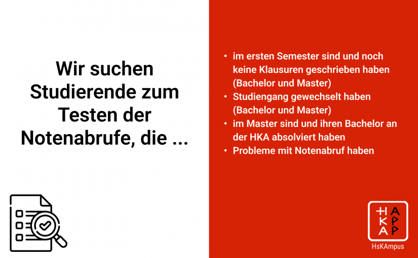 Du hast Lust dem HKA-APP-Team zu helfen? Dann hast Du jetzt die Möglichkeit dazu!