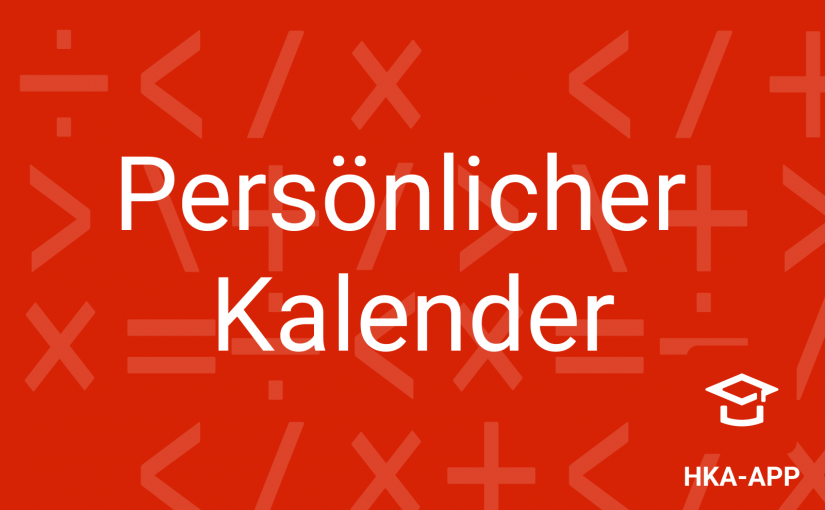 Persönlicher Kalender in der HKA-APP